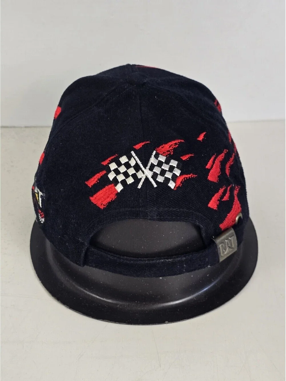 VINTAGE Ward Burton Splash Hat Cap Strapback Black Nascar CAT Equipment Racing